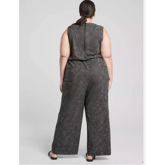 NEW Athleta Topanga Viper Black Printed Sleeveless Jumpsuit One Piece Size 3X - Picture 4 of 5